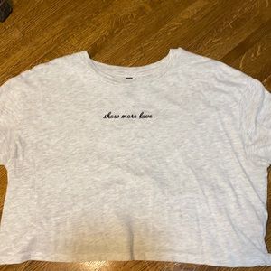 A short sleeve crop top